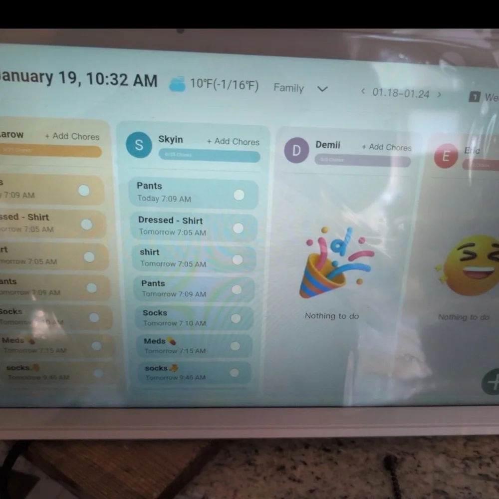 SmartFrame Black Digital Calendar Display